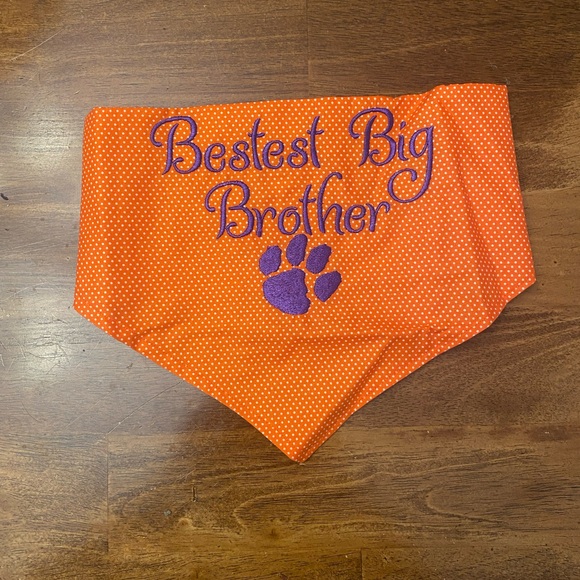 etsy Other - Clemson pregnancy announcement dog bandannas (2) XL